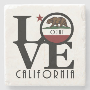 LOVE Ojai California Stone Coaster