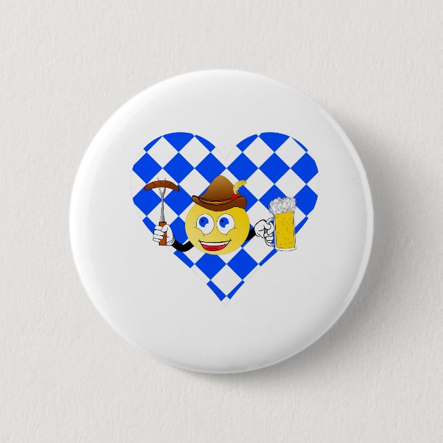 love oktoberfest emoji 2 inch round button (Front)