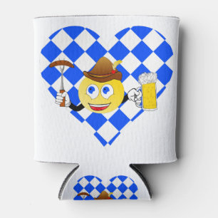 love oktoberfest emoji can cooler