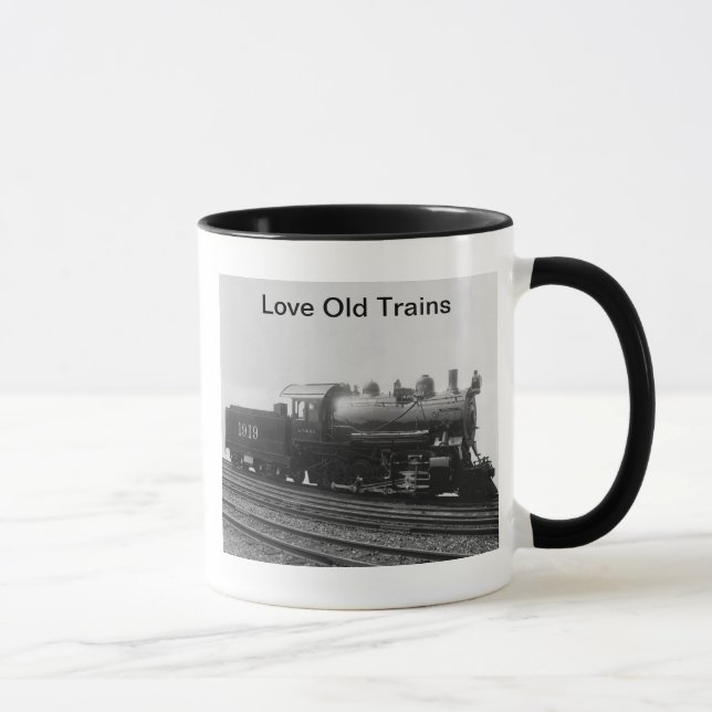 Love Old Trains Vintage Steam Engine Train Mug (Right)