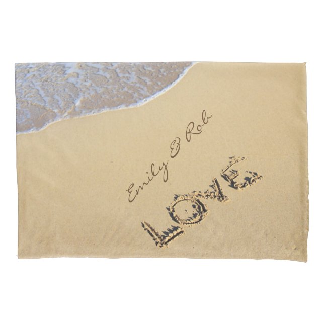 Love On A Beach Custom Pillow Case (Front)