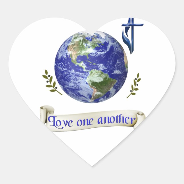 Love on another heart sticker (Front)