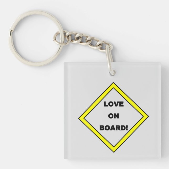 LOVE ON BOARD! Keychain (Front)