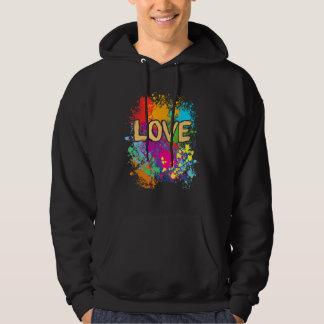 Love On Colourful Colour Blotches Being In Love Hoodie