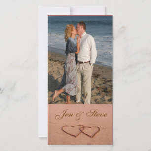 Love on the beach photo template