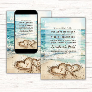 Love on the Beach Wedding Invitation