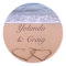 Love on the beach wedding stickers