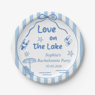 Love On The Lake Bachelorette Party  Paper Plate