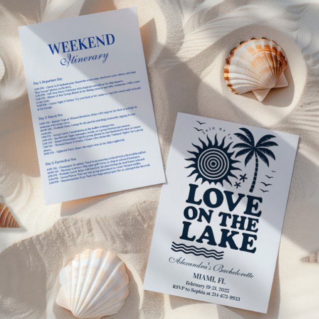Love on the Lake Bachelorette Weekend Invitation (Creator Uploaded)