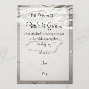 Love on the shore (brown tone) invitation