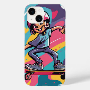 Love on Wheels – Cool Skateboarding Heart Design Case-Mate iPhone 14 Case