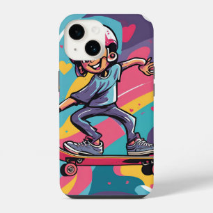 Love on Wheels – Cool Skateboarding Heart Design iPhone 14 Case