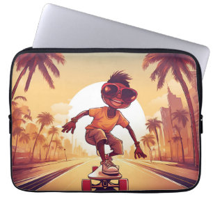 Love on Wheels – Cool Skateboarding Heart Design Laptop Sleeve