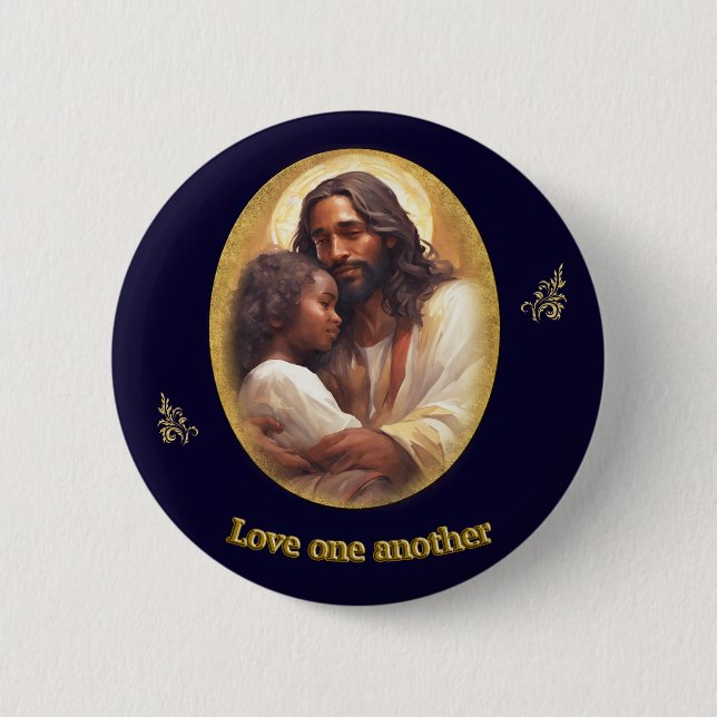 Love one another 2 inch round button (Front)