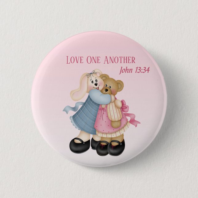Love One Another 2 Inch Round Button (Front)