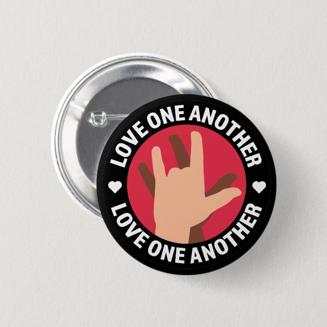 Love One Another 2 Inch Round Button (Front & Back)