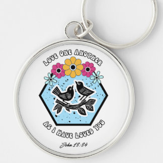 Love one another as I have loved you, John 13:34 Keychain