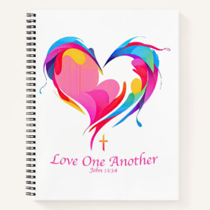 Love One Another Bible Verse John 1334 Notebook