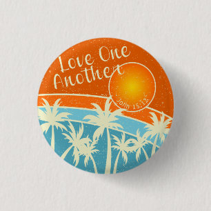 Love One Another Christian Design 1 Inch Round Button