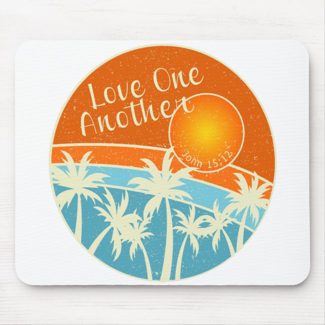 Love One Another Christian Design Mouse Pad (Front)