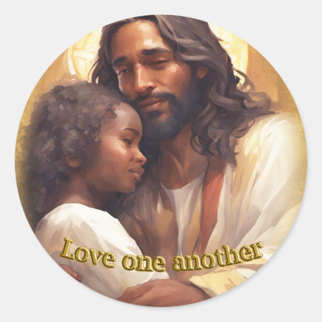 Love one Another Classic Round Sticker (Front)