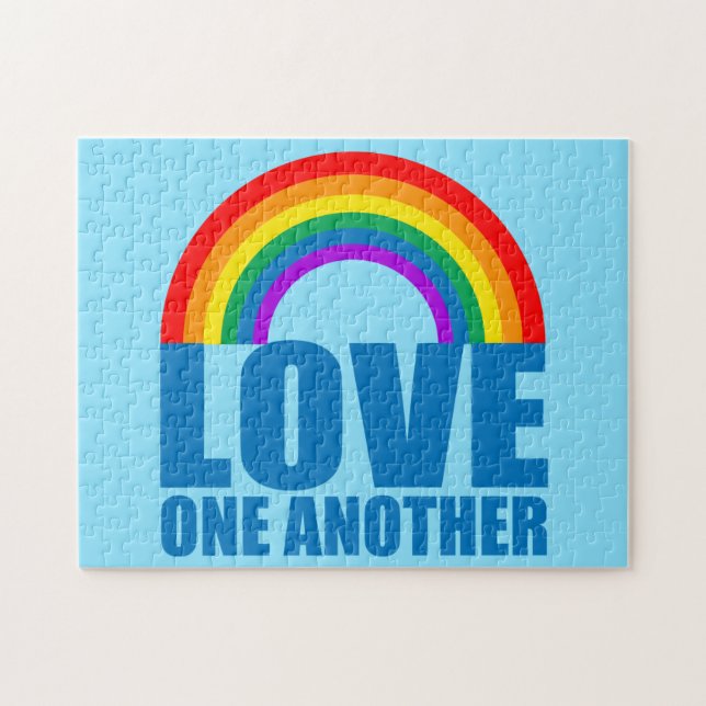 Love One Another Inspirational Christian Verse Jigsaw Puzzle (Horizontal)