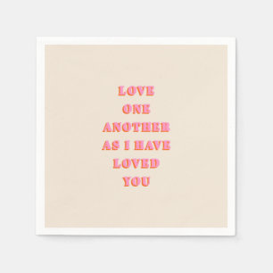 Love One Another John 13 34 Bible Verse Scripture Napkin