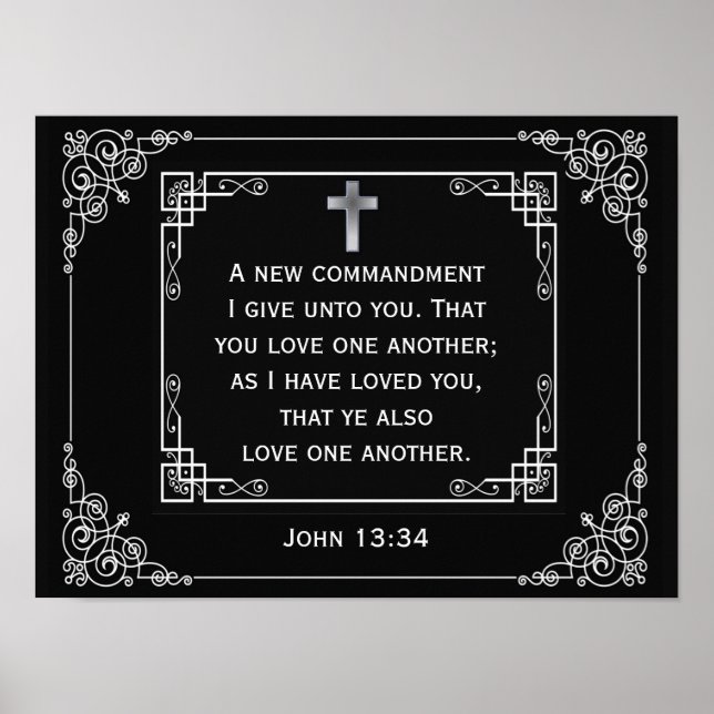 Love One Another John 13:34 Poster (Front)