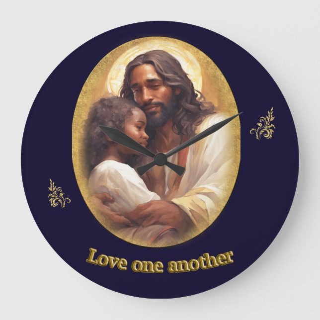 Love one another large clock (Front)