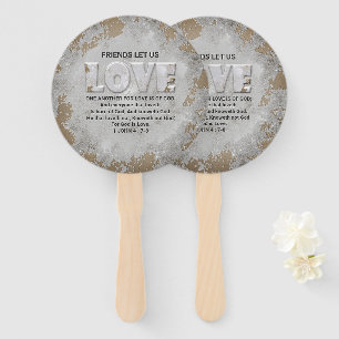 Love One Another Scripture Verse 1 John 4:7-8 Hand Fan