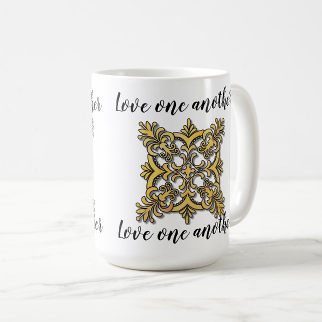 Love one another tank top coffee mug (Front Right)