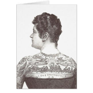 'Love One Another' Tattooed Victorian Woman