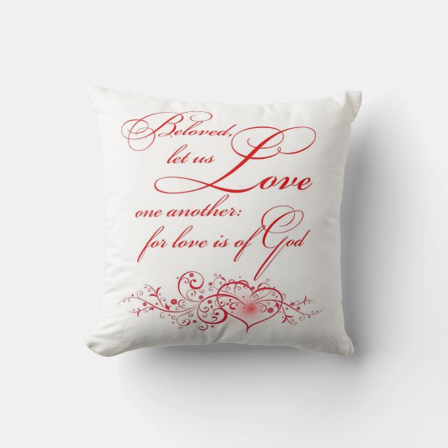 Love one another throw pillow (Front)