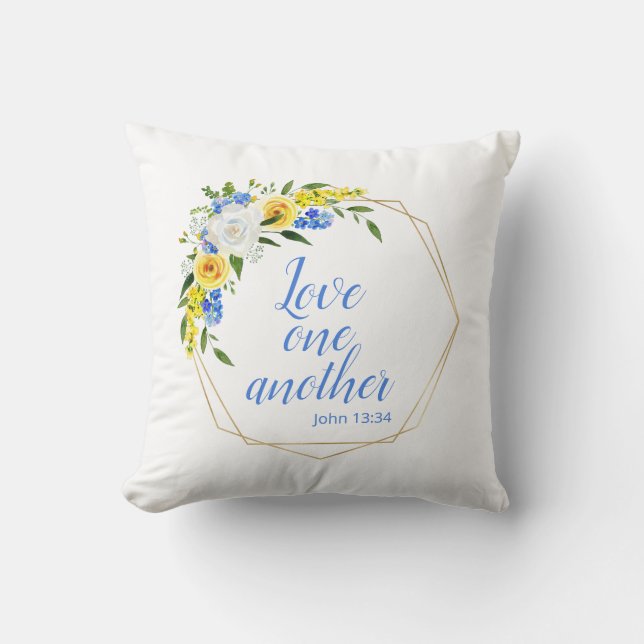 Love One Another  Throw Pillow (Front)