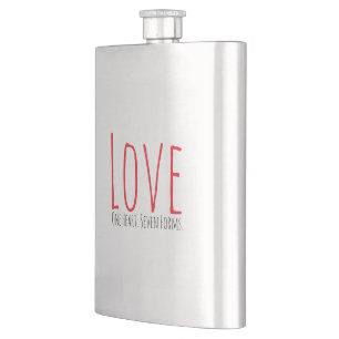 Love - One Heart. Seven Forms Classic Flask