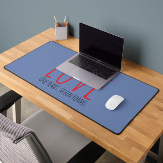 Love - One Heart. Seven Forms Desk Mat