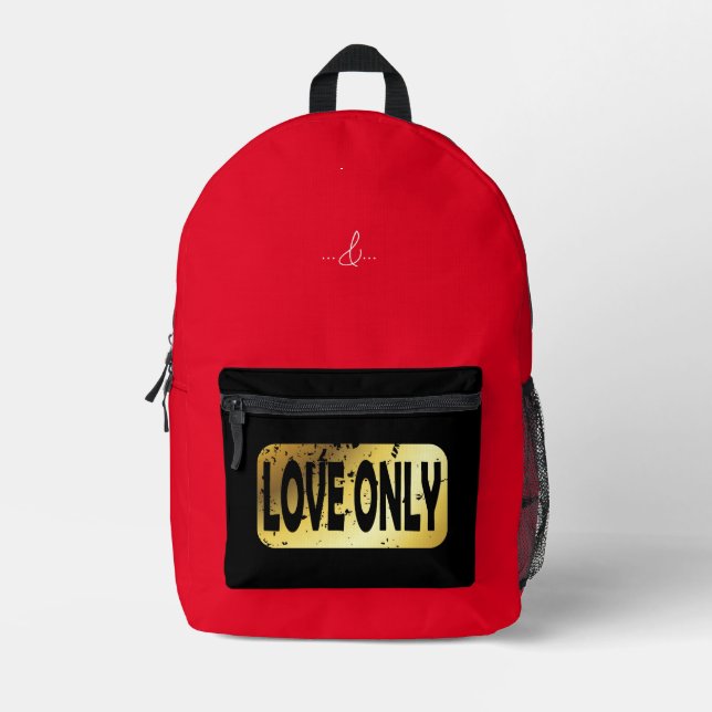 Love only T-Shirt Printed Backpack (Front)