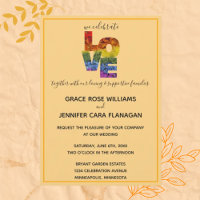 LOVE Orange Themed Same-Sex Wedding Collection Inv