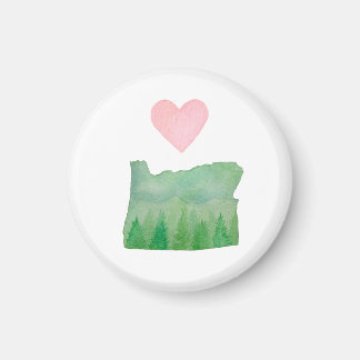 Love Oregon State Watercolor Magnet