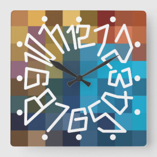 Love ORIGINALS NUMBERS by Masanser Square Wall Clock