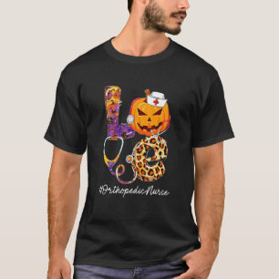 Love Orthopedic Nurse Pumpkin Stethoscope Hallowee T-Shirt