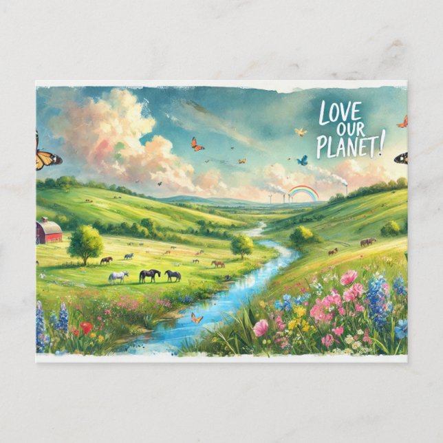 Love Our Planet! Postcard (Front)
