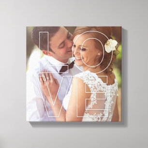 LOVE Overlay Custom Photo Canvas Print