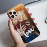 "Love" Overlay Photo iPhone 15 Mini Case<br><div class="desc">Carry your most especial moments with you everywhere with this contemporary monogram and personalized photo design. Heartlocked.</div>