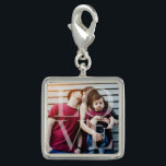 "Love" Overlay Photo Charm<br><div class="desc">Elegant and simple personalized photo design perfect for mother's day,  as a wedding or anniversary gift,  graduation gift,  etc.</div>