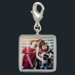 "Love" Overlay Photo Charm<br><div class="desc">Elegant and simple personalized photo design perfect for mother's day, as a wedding or anniversary gift, graduation gift, etc.</div>
