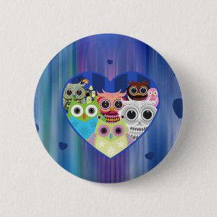 Love Owls 2 Inch Round Button
