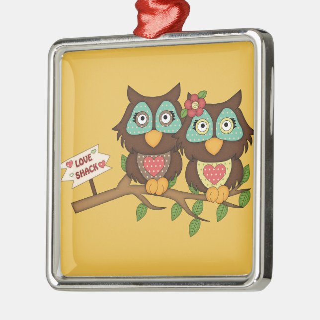 Love Owls design Ornament Gifts (Left)