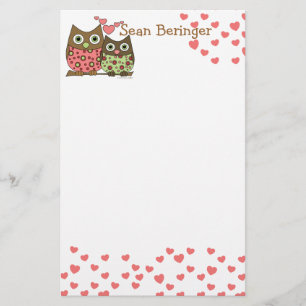 Love Owls Stationery