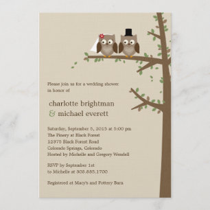 Love Owls Wedding Shower/Rehearsal Dinner Invites